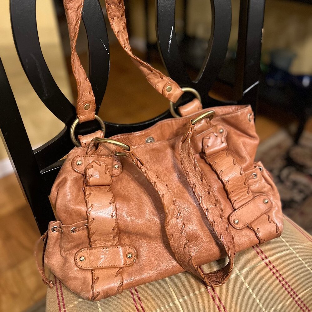 GORGEOUS, DISTRESSED LEATHER KOOBA HANDBAG